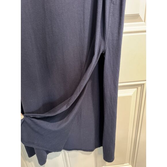 Michael Stars Tank Dress in Navy Blue L Large Side Slits Womens Maxi - Picture 3 of 3